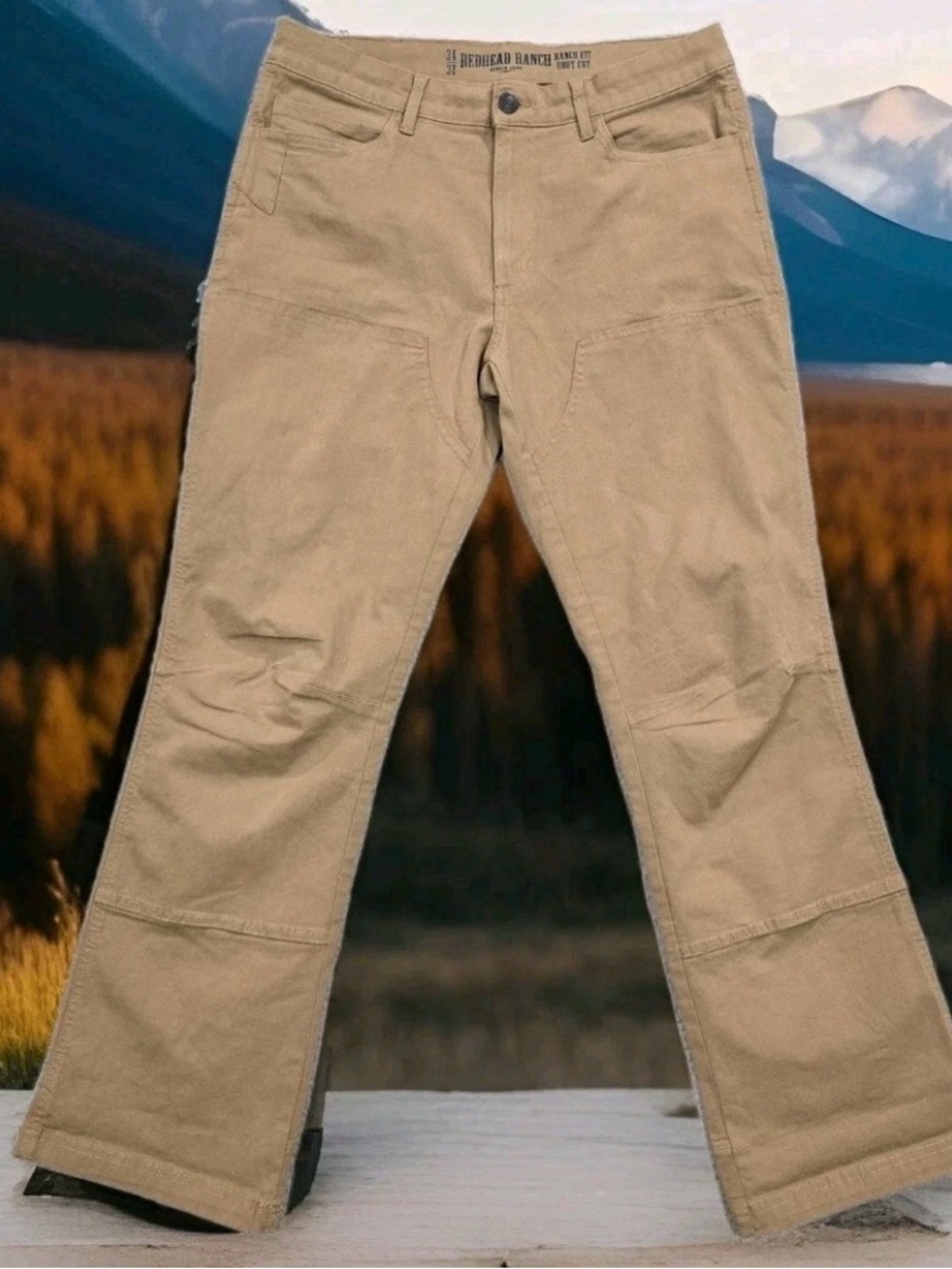 Redhead Ranch Double Knee Pants Mens 36x32 Chore Workwear Brown Canvas Duck NWOT